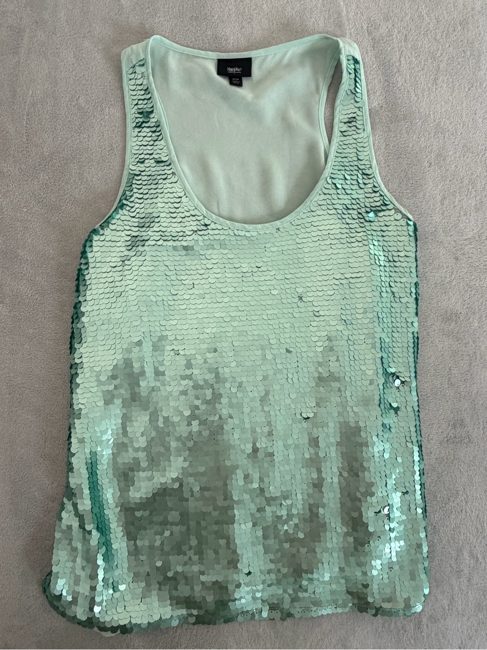 Mossimo Supply Co. Mint Green Sequin Tank Top